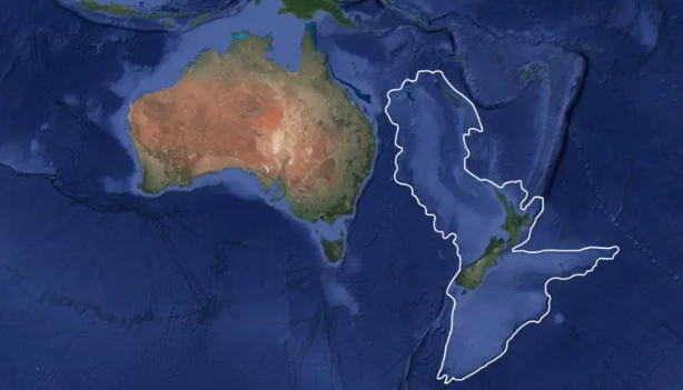 El mapa que muestra cuán grande era Zelandia, el continente sumergido en el Pacífico que tardaron 375 años en encontrar