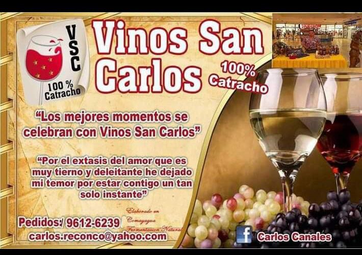 Dulces y Vinos San Carlos Vino 100% catracho