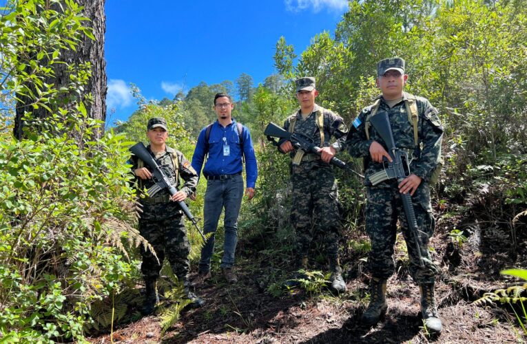 Por incidencia de reforestación en la micro cuenca Chamalucuara personal de ADS y elementos del Batallón de Ingenieros realizan patrullajes de inspección