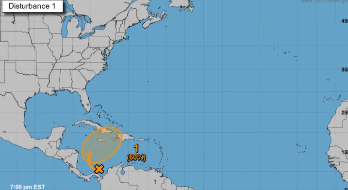 Posibilidad de formación de depresión tropical disminuye, pero se mantienen alertas en el Caribe