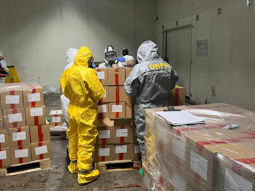 Equipos antidrogas incautan 493 kilogramos de supuesto fentanilo en aduana de Puerto Cortés