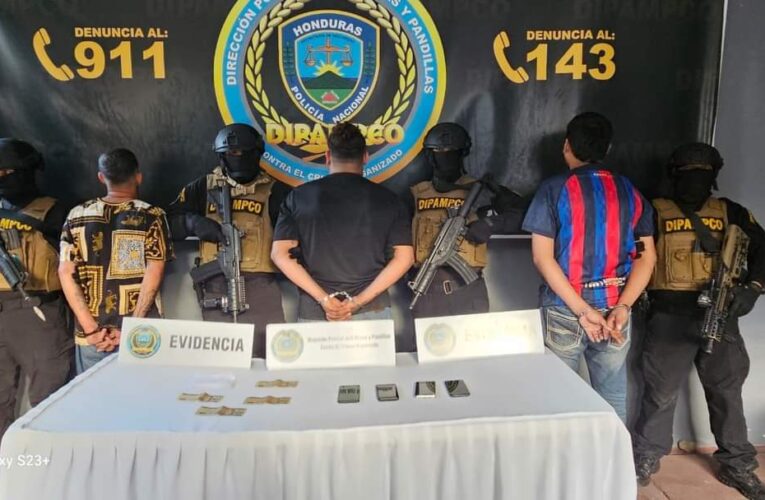 En operaciones simultáneas en el Valle de Sula, la DIPAMPCO captura a cuatro miembros de la pandilla 18