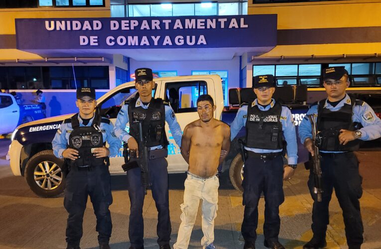 En rápida actuación policial se detiene a vigilante que apuñaleo a un menor de edad en Comayagua