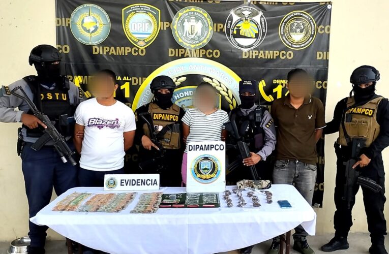 En operaciones simultáneas la DIPAMPCO captura a cuatro miembros de diferentes estructuras criminales vinculadas a sicariato y venta de drogas