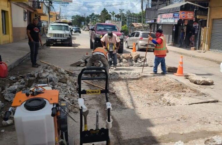 Retomamos las reparaciones de las pastillas de concreto en mal estado